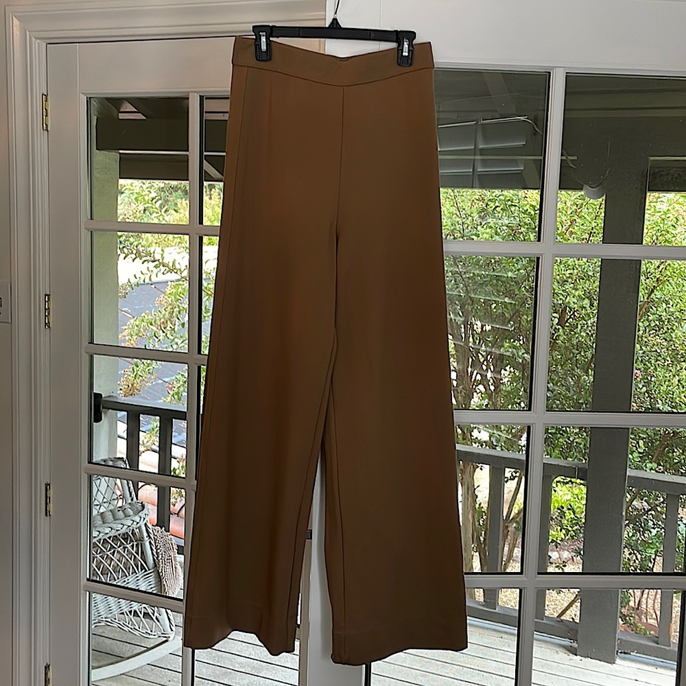 Rag & Bone Irina wide leg pull on trousers in khaki